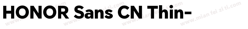 HONOR Sans CN Thin字体转换
